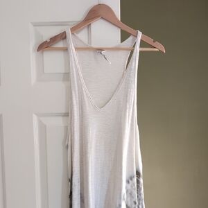 Free People White and Gray Maxi Dress
